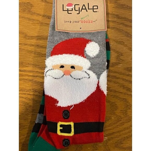 Mens‎ shoe size 8-12 Santa socks NEW - Picture 2 of 3